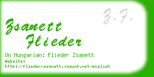 zsanett flieder business card